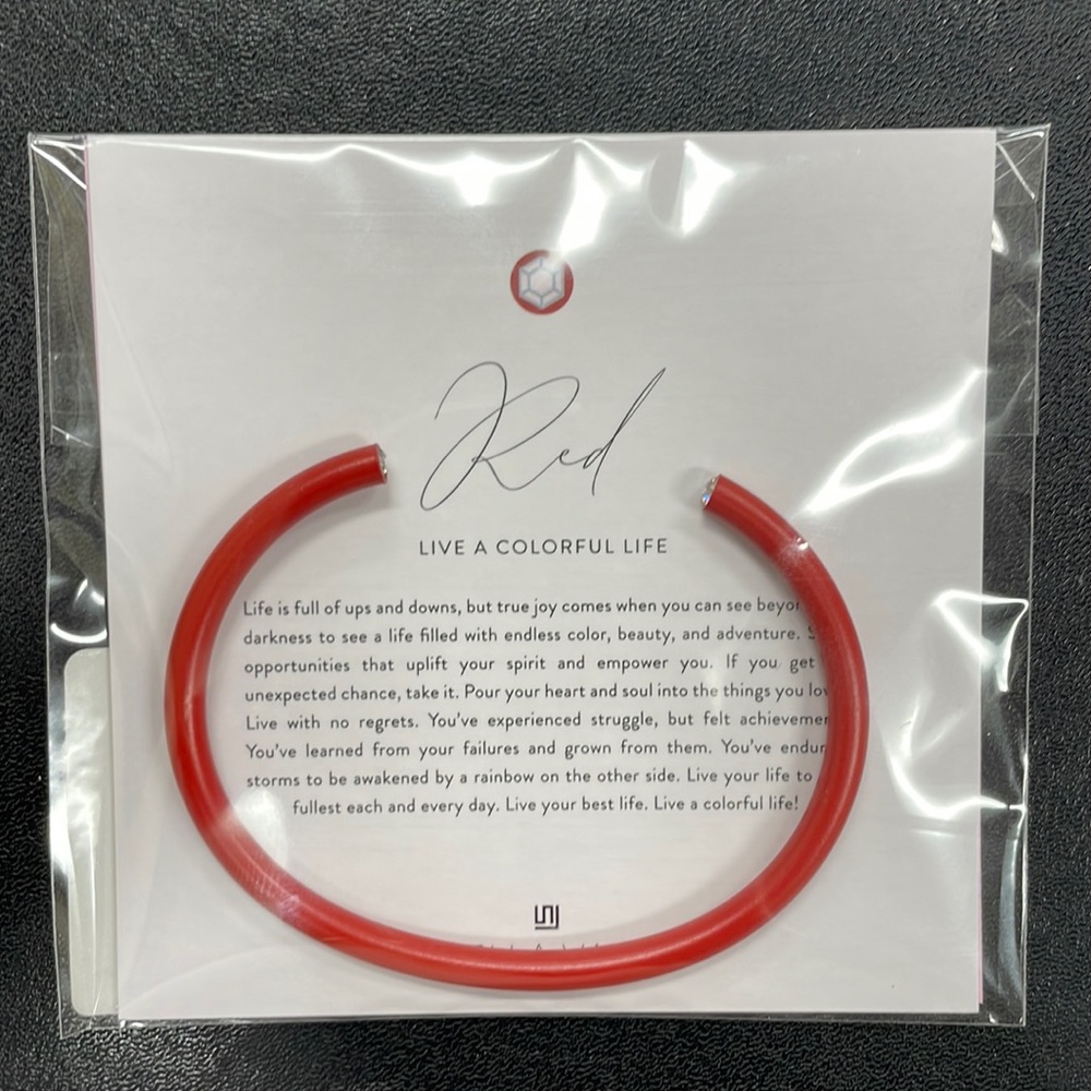 Stella Valle CERAKOTE Red Bracelet with Clear Stones